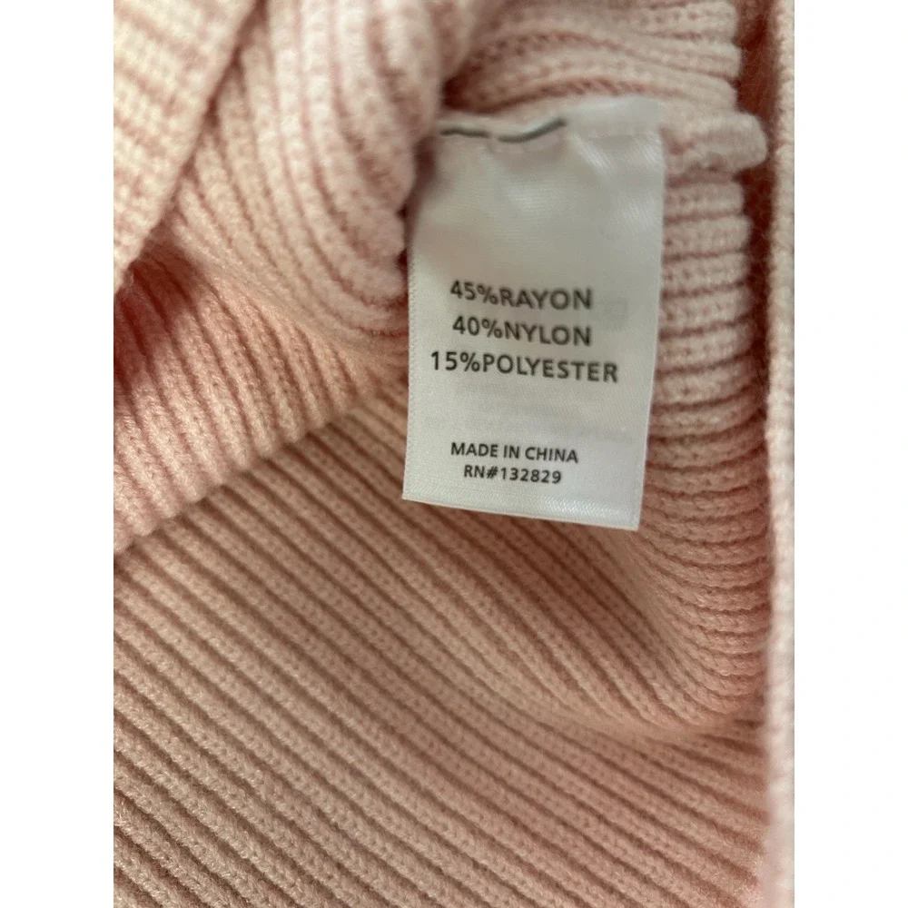 L'Academie Jersey Harvey Blush Pink Ribbed Knit Sweater XS Revolve Top - Picture 9 of 9
